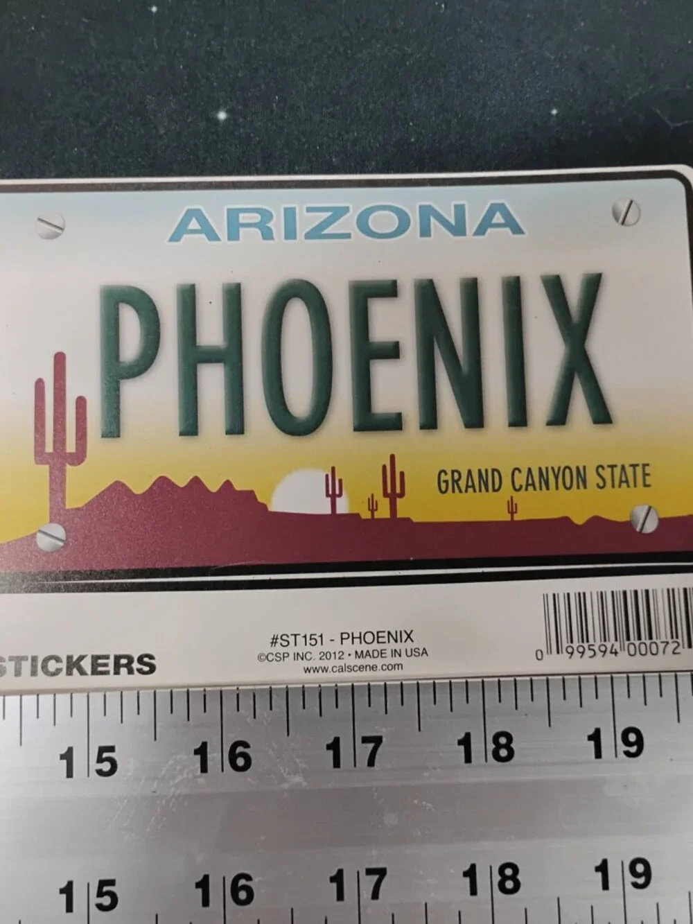 Phoenix Arizona License Plate Sticker Decal Souvenir Grand Canyon State